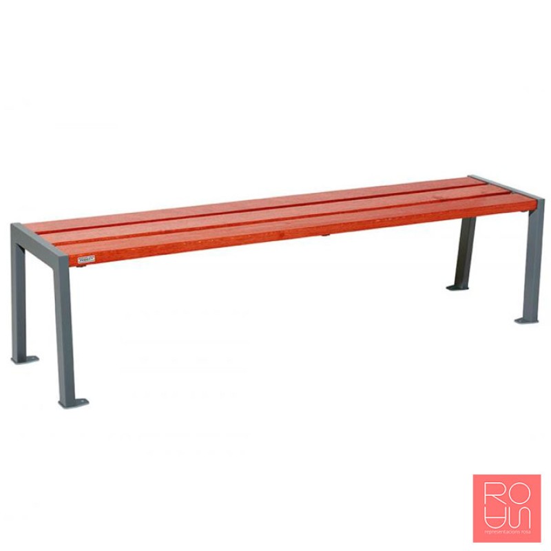 Banqueta Silaos acer i fusta